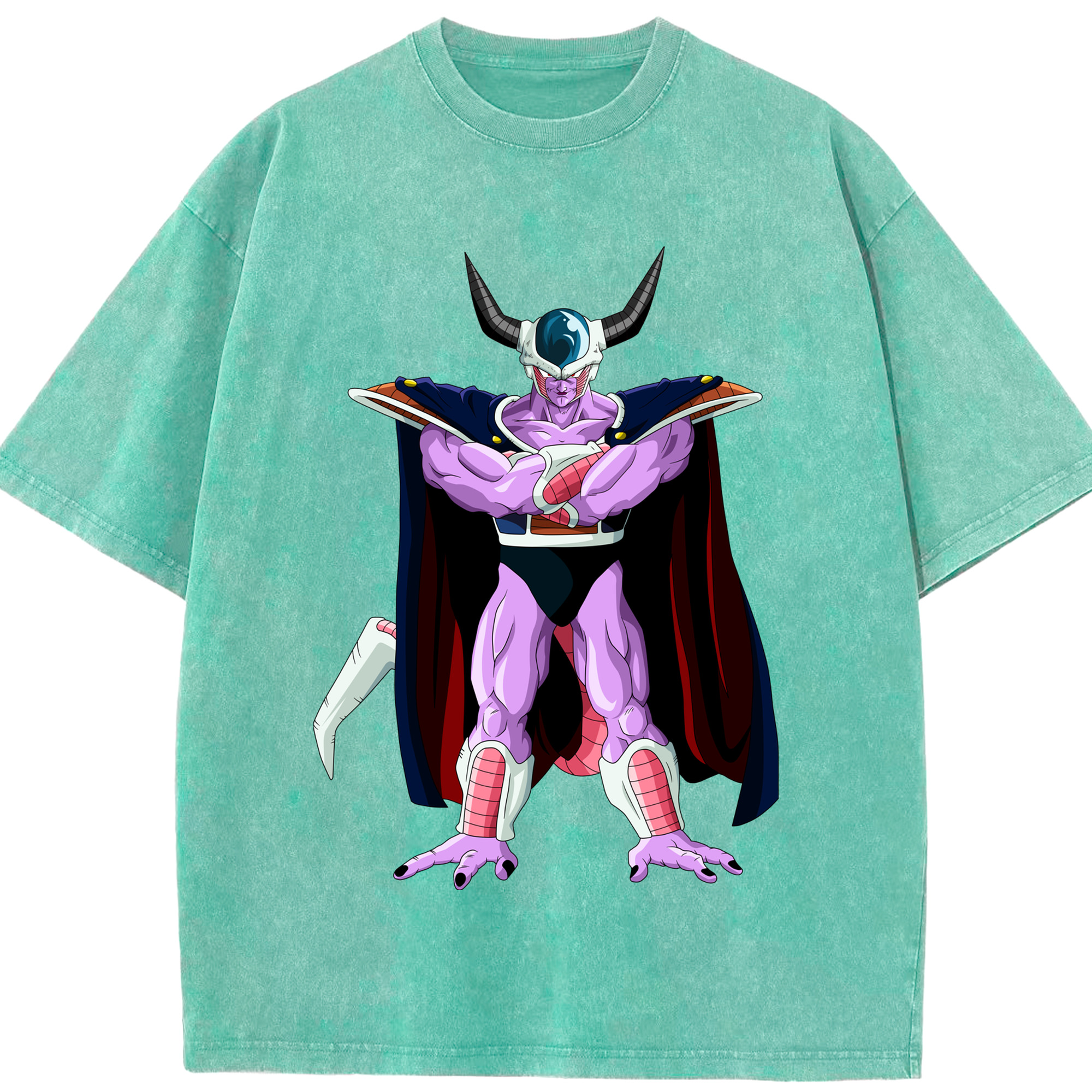 （画像用） ドラゴンボール コルド大王 DRAGON BALL King Cold 綿100% ヴィンテージ風 半袖Tシャツ（フロントプリント）